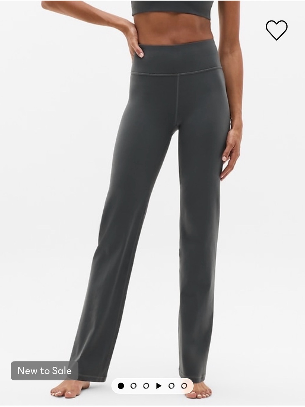 High-Waist Straight Leg Active Pants in Charcoal